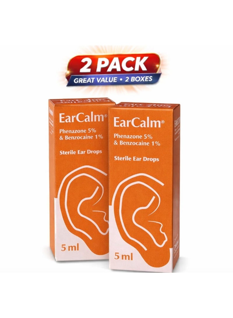 Pack of 2 Earcalm Ear Drop 5 ml