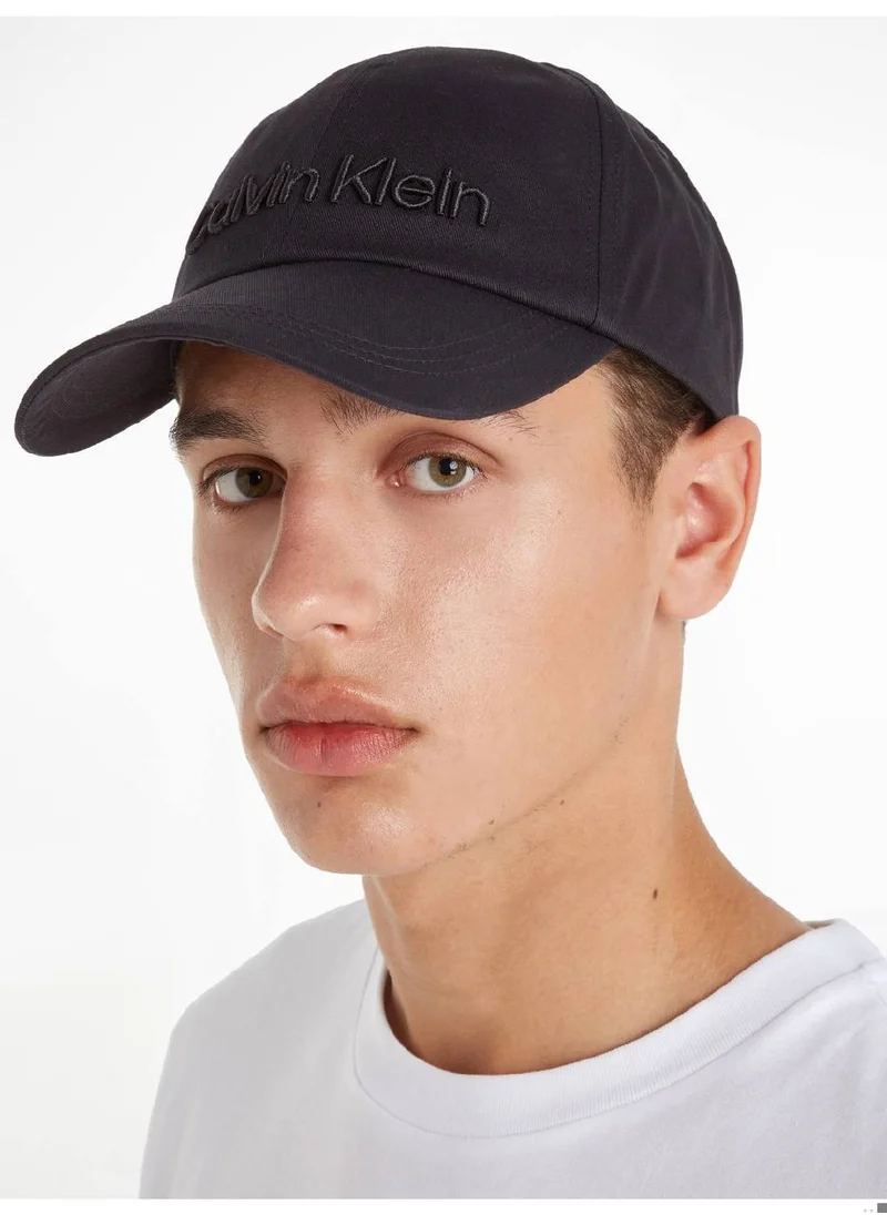 CALVIN KLEIN Men's Twill Cap - Cotton, Black