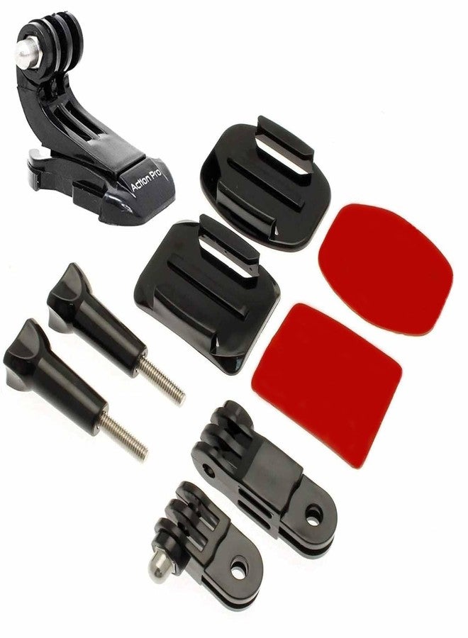 Action Pro Made in India Front and Side Helmet Mount Kit Compatible with GoPro Hero-13/12/11/10/9/8/7/6/5/4/3+/3/ Insta 360/Yi/SJCAM/Eken Noise and Other Action Camera - Image 1