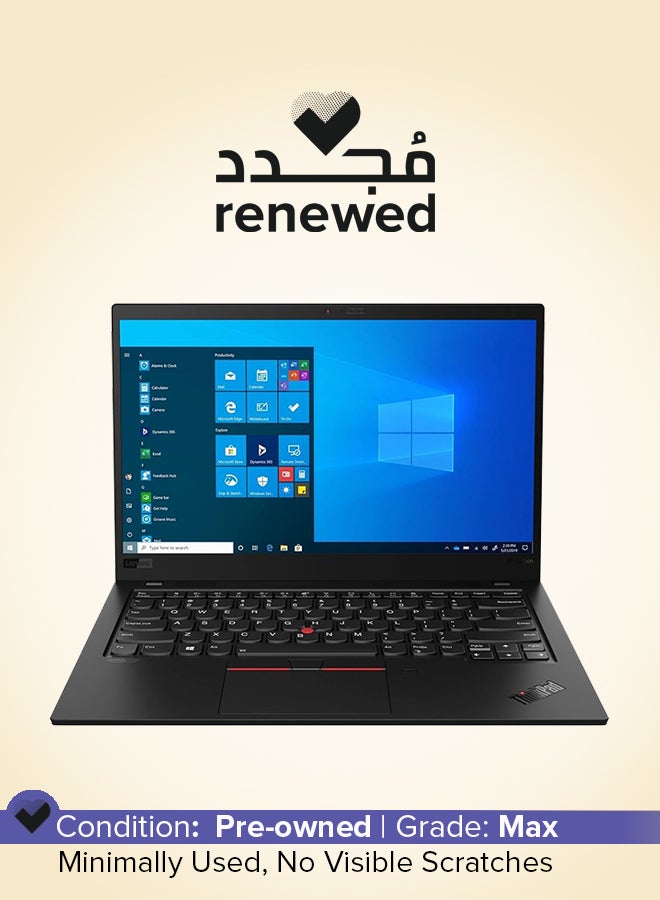 Lenovo Renewed - Thinkpad X1 Carbon Laptop With 14-Inch Screen ,Intel Core i5/Quad Core/8th Gen/16GB RAM/256GB SSD/Windows 10 English Black