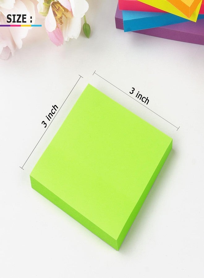 Winner Aura 3x3 Inch Bright Colors Self-Stick Sticky Notes, 6 Pack, 100 Sheets per Pad, Total 600 Sheets - Image 2