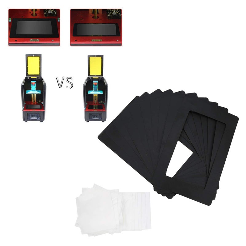 10 Pcs 3D Printer Screen Protector Gasket Sticker For Resin Vat Leak Prevention Transparent Compatible With Photon And D7 Printers - Image 5