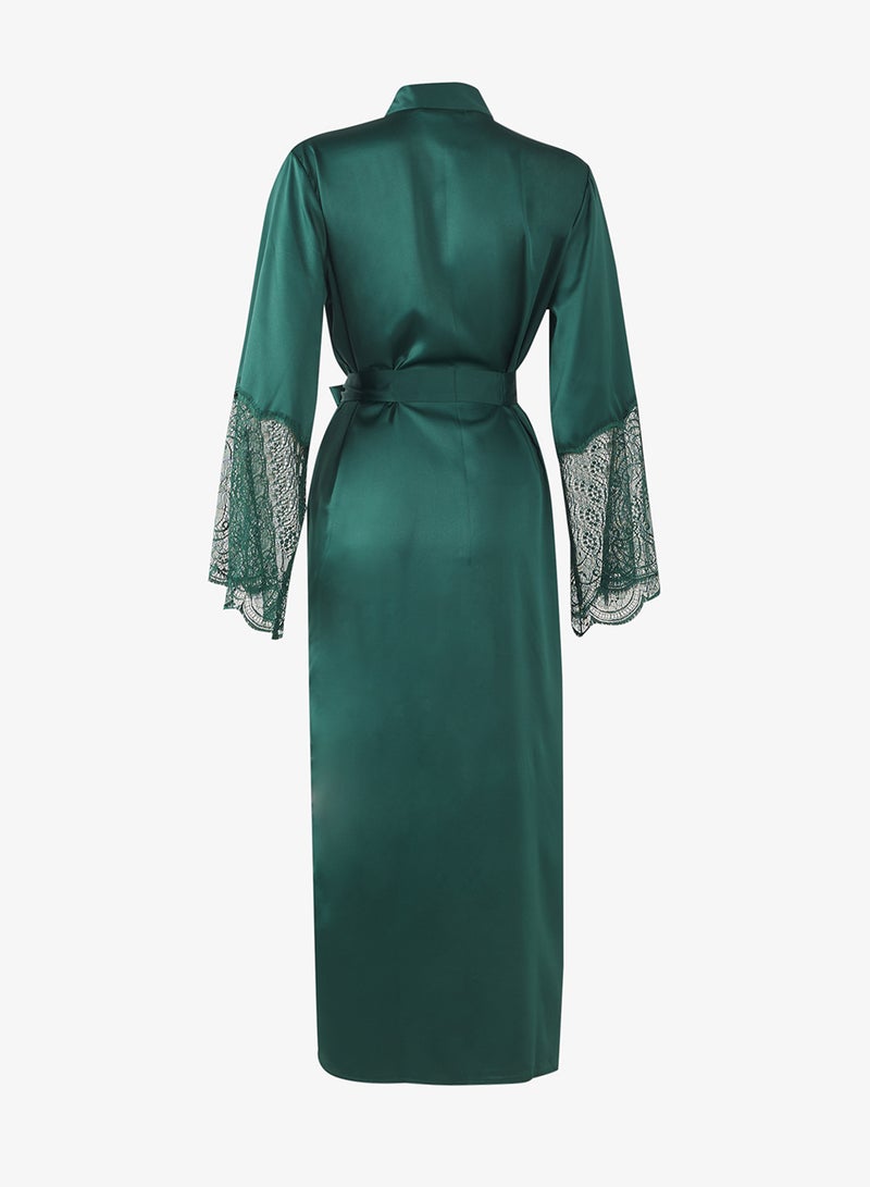 hunkemoller satin lace detailed kimono - Image 2