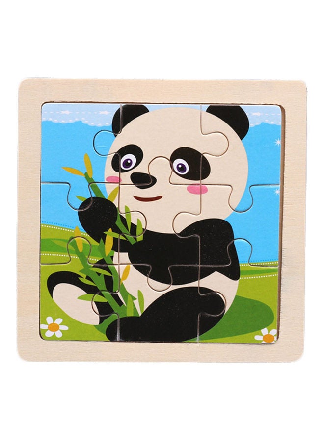 9-Piece Wooden Animal Themed Jigsaw Puzzle