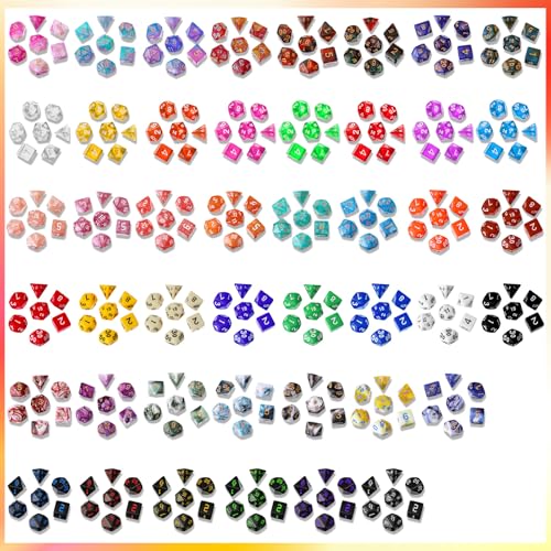 Yilloog 315 Pcs Dice Sets Bulk Polyhedral Dice Bulk with Drawstring Bag Multi Role Playing Table Game D4 D6 D8 D10 D12 D20 Mixed Style - Image 5
