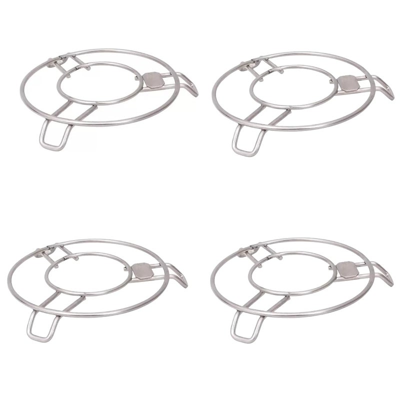 IDEAL PRIME Unbreakable Stainless Steel Trivets Set of 4 Steel Hotpot Stand Casserole Stand Cooker Steamer Kitchen Tool Tableware Pack of 4 - Image 1