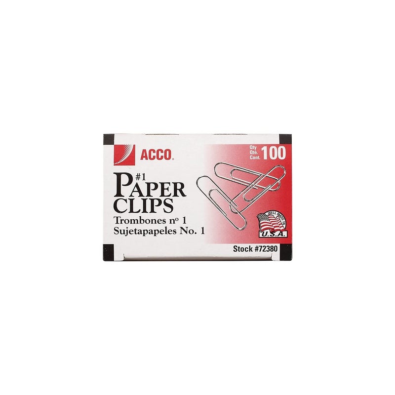 ACCO Brands ACCO Premium Paper Clips, Size #1, 100/Box, 10 Boxes/Pack - Image 2