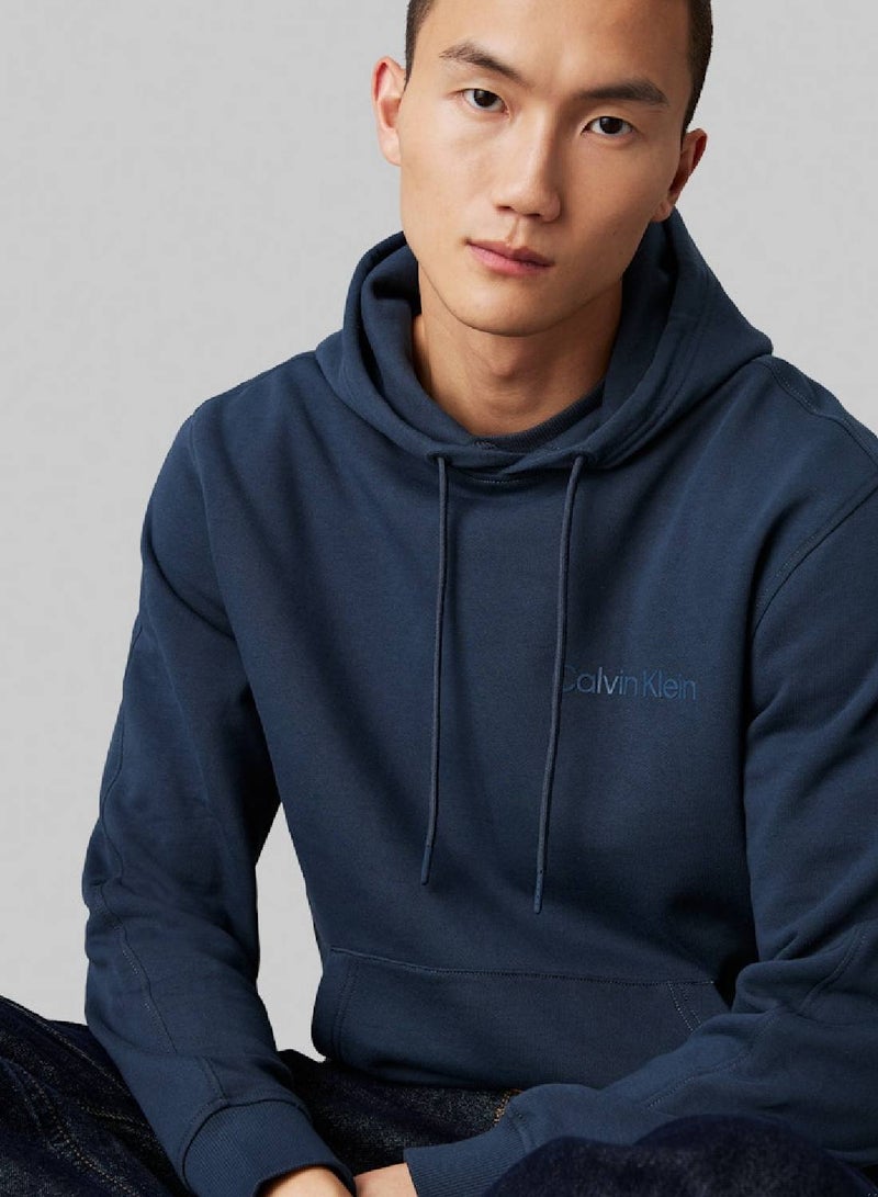 Calvin Klein Jeans Cotton Terry Logo Hoodie  - Image 4