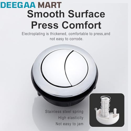 DEEGAA MART Toilet Tank Dual Push Flush Button, Replacement Cistern Water Tank Button (58, Round) - Image 4