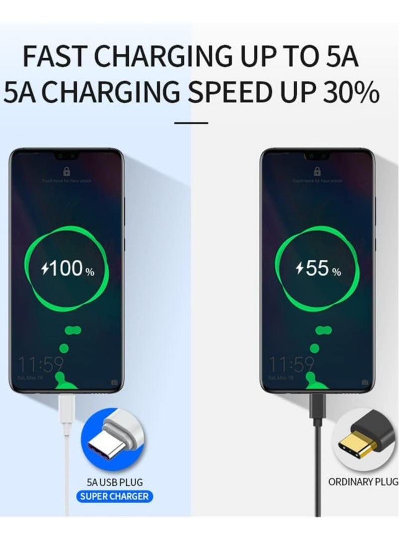 ELTRAZONE USB C Cable 5A Fast Charging Cable USB Type C Charger (2 Pack) Compatible for Huawei P20 Lite Mate 20 Pro P20 Samsung S10 Plus S9 S8 Note 9 LG G5 G6 Xiaomi Mi A2 Mi 9 etc - Image 3