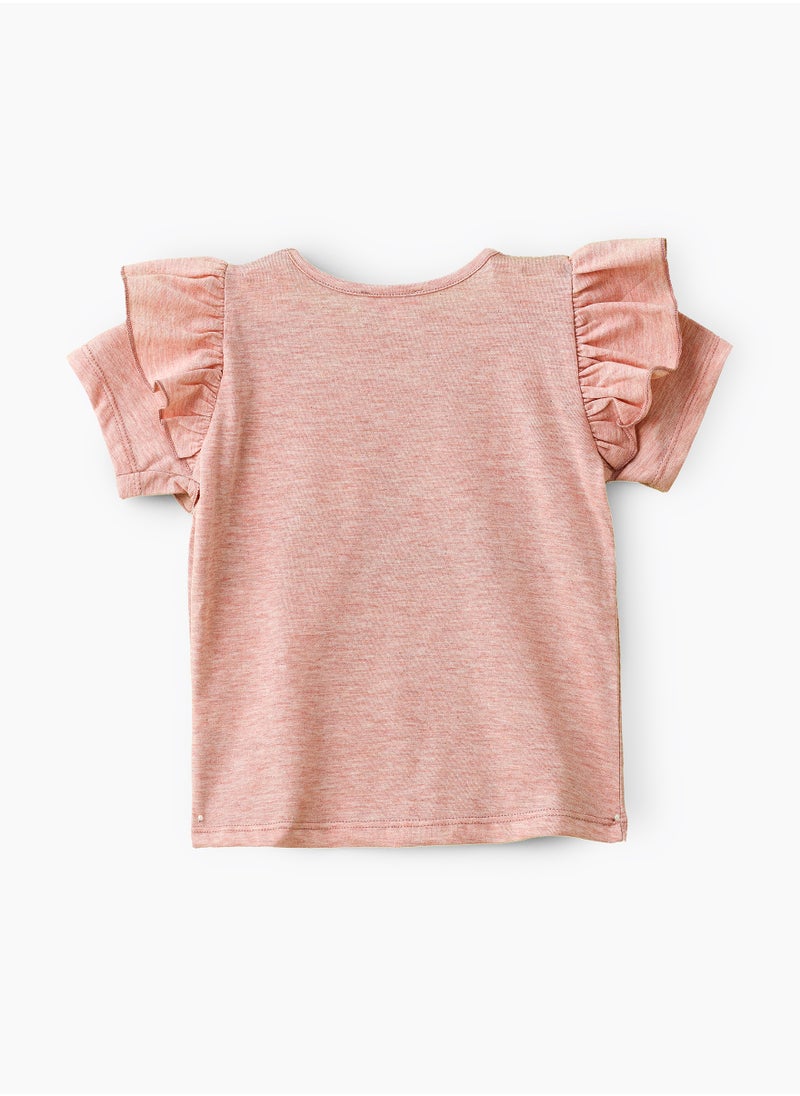 Jelliene Tropical Vacation Mode Cotton Tee for Girls  - Image 2