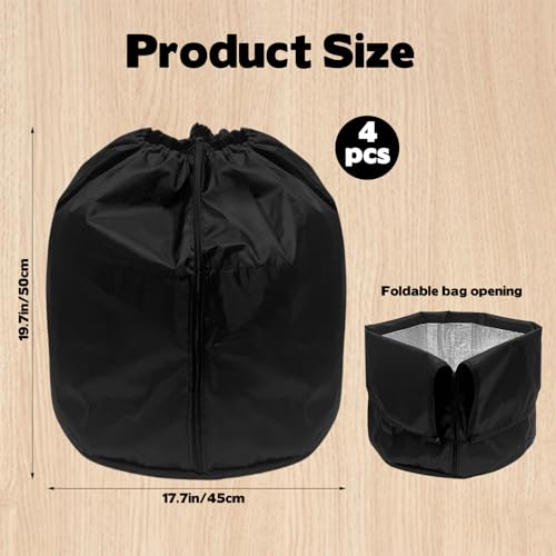 YEXEXINM 4 Pack Plant Winter Protection Pot with Drawstring and Zipper177 x197Plant Pot CoversFlower Pot Protection BagPlant Covers Freeze Protection for Outdoor Winter Garden Fruit Trees Potted Shrubs - Image 3