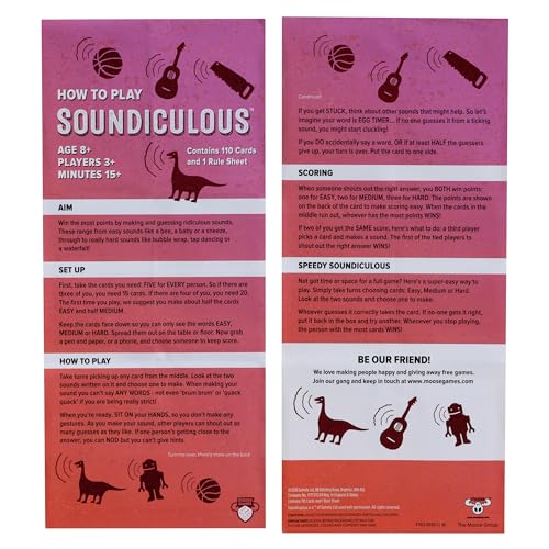 MOOSE Soundiculous - Moose Games: The Hilarious Pocketsize Party Game of Ridiculous Sounds That Gets The Whole Family Laughing - Image 4