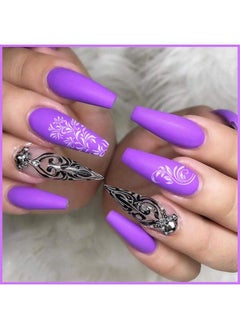 EBANKU 12 Sheets Black White Nail Art Sticker Leaves Retro Flower Vine Pattern Decals French Classic Simple Self Adhesive Decals For Girl Women Nails Art Diy Decoration  - Image 5