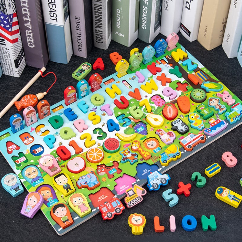 Children'S Digital Puzzle Toys Baby Early Education Puzzle Development Brain-Moving 1-2 And A Half Years Old 3 Boys And Girls Assembling Building Blocks - Image 1