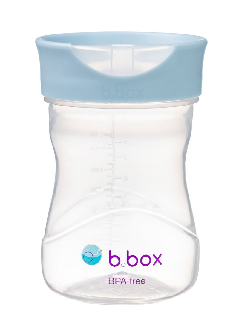b.box Toddler Training Cup: Free Flow, Easy Transition from Sippy to Big Kid Cup. BPA-Free, Dishwasher Safe | 12m+ | 240ml (lullaby ocean) - Image 1