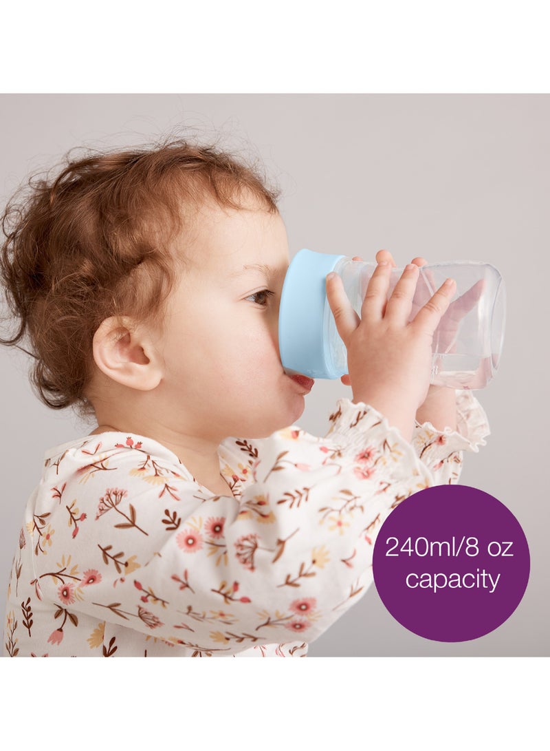 b.box Toddler Training Cup: Free Flow, Easy Transition from Sippy to Big Kid Cup. BPA-Free, Dishwasher Safe | 12m+ | 240ml (lullaby ocean) - Image 4