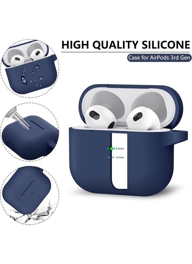 SJet - Soft Silicone Protective Case Cover for AirPods 4 with Cleaner Kit and Keychain(Blue) - Image 1