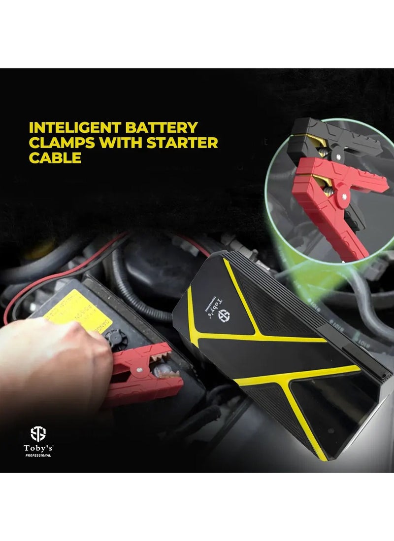 Toby's Portable Car Jump Starter Power Bank 12000mAh (44.4Wh) 12V Emergency Charger  - Image 2