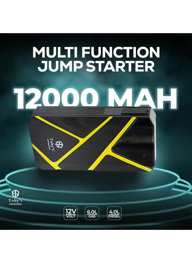 Toby's Portable Car Jump Starter Power Bank 12000mAh (44.4Wh) 12V Emergency Charger  - Image 5