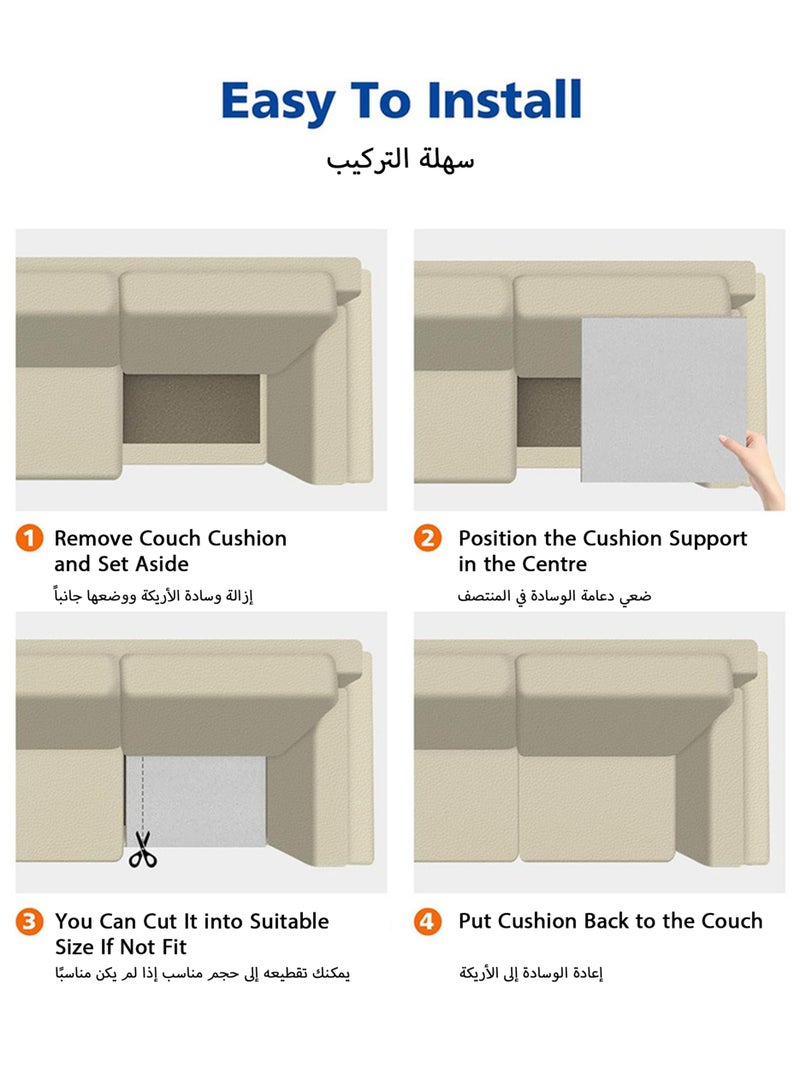 Jourvent Couch Sofa Cushion Support for Sagging Seats, Under Cushion Repair for Curved Furniture Seat Support, White - Image 4