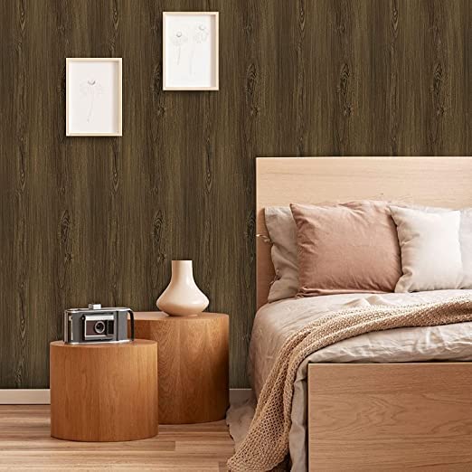 HAPPYMATES Wood PVC Grain Stickers for Wardrobe Cupboard Table Furniture Waterproof Self Adhesive Removable Wallpaper Home Decor Film (24 X 100 Inch, Plank Wood) - Image 3