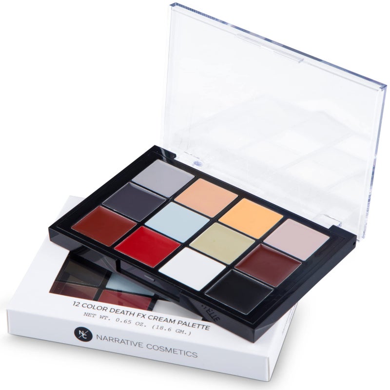 Narrative Cosmetics 12-Color Death FX Cream Palette, Professional Quick Drying Waterproof SFX Makeup for the Stage, Film, Costumes, Cosplay, Halloween - Image 1