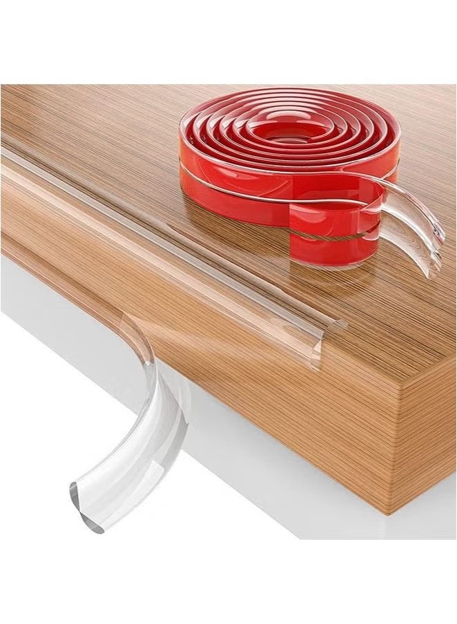 Transparent Baby Proofing Edge and Corner Protector Strip – Soft Silicone Cushion Guard for Furniture, Wall Corners & Table Edges – Anti-Collision Safety Bumper for Kids & Toddlers – Pre-Taped, Easy to Install, 2m Trim - Image 1