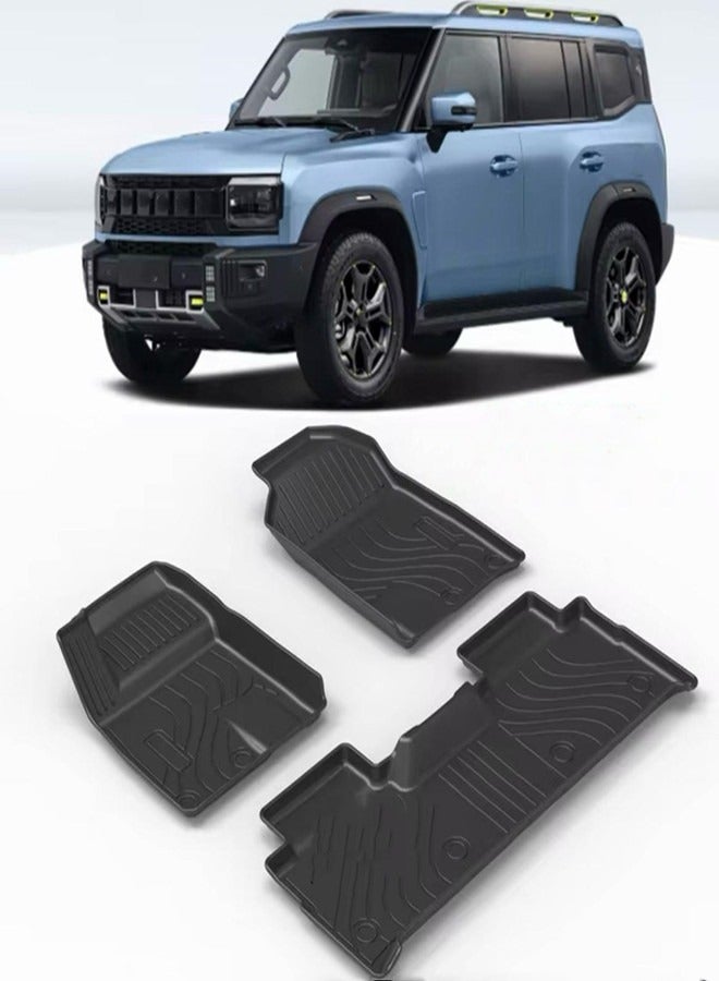 Generic Jetour T2 Traveler Car Floor Mats, TPE All Weather Proof Heavy Duty Floor Mats for Jetour T2 Traveler, Set of 3  - Image 1