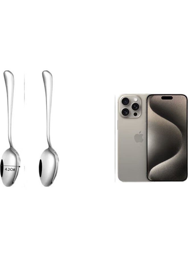 GRASEY Guangyi Stainless Steel Western Spoon Ice Cream Spoon, Main Course Eating Spoon, Dessert Soup Spoon, Soup Spoon, Tablespoon, 2-Piece Set Gy7843 - Image 3