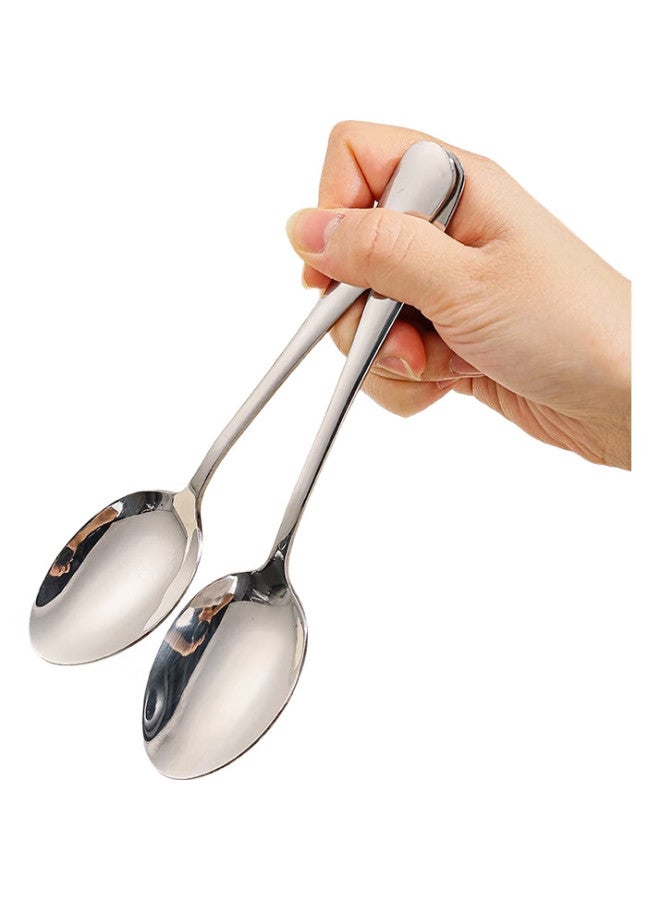 GRASEY Guangyi Stainless Steel Western Spoon Ice Cream Spoon, Main Course Eating Spoon, Dessert Soup Spoon, Soup Spoon, Tablespoon, 2-Piece Set Gy7843 - Image 1