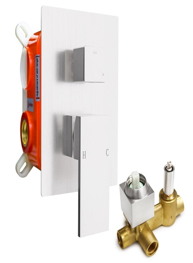 Enga 2-Way Shower Mixer Valve, Dual Function Shower Diverter, Brushed Nickel - Image 1