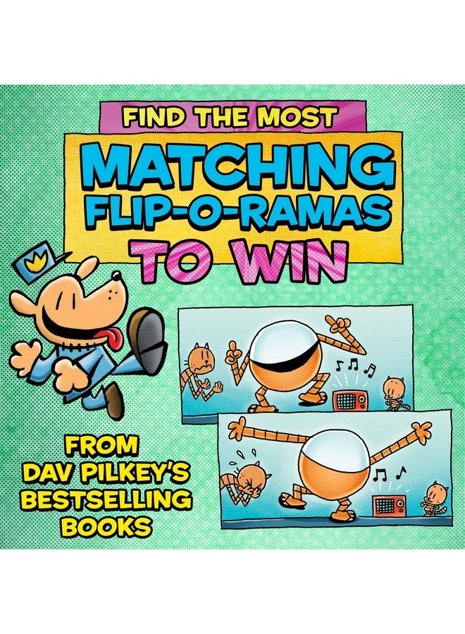 University Games ألعاب الجامعة، لعبة مطابقة بطاقات دوغ مان فليب-أو-راما، مستندة إلى سلسلة كتب دوغ مان، لعدد 2 أو أكثر من اللاعبين أعمارهم 6 سنوات وما فوق - Image 3