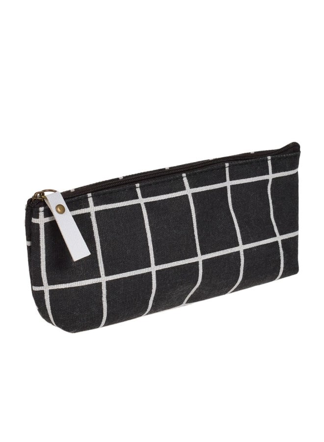 إسكدنيا مقلمة أقلام رصاص من القماش أسود/ أبيض - Image 3