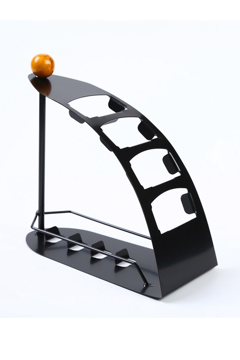 Metal TV Remote Control Holder With 4 Compartments Office Bedside Table Desk Storage Organizer for Media Player Heater Controllers  - Image 1