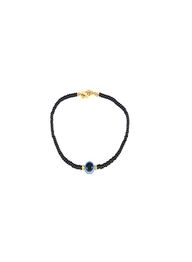 STRIPES Evil Eye Nazariya Anklet For Women And Girls (Adjustable,One Piece) - Image 1
