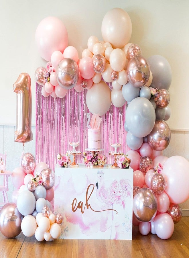 Profasion 2 Pack Pink Foil Fringe Curtains Streamers Party Decorations 3.3 x 8.2 ft, Pink Tinsel Curtain Fringe Backdrop for Parties, Door Fringe Birthday Streamers, Barbie Backdrop Birthday Party Decorations - Image 5