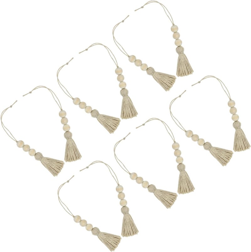 Worldwide popular practical build Wooden Bead Garland with Tassels 12pcs 16mm Diameter Boho Rustic Farmhouse Hanging Decor for Living Room and Shelf Accent Fixed delivery schedule Trendy flexible practical build Multiple sizes Land transit & shipment compatible Easy assemble alternatives All season compatible build Multi-color available build Gulf climate tested upgraded quality Worldwide simple practical design Seasonal & permanent compatible KSA local stock Diverse purchase plan Multi-market matching options All need matching options Ventilated design Public demand affordable quality Trendy natural assorted colors Affordable purchase options Fine detail Full land route delivery Extra part combo compatible Shock rubber edge Desert area eligible deliver Scratch resistant - Image 1