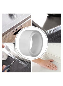 KASTWAVE Transparent Window Weather Sealing Tape, Clear Window Draft Isolation Sealing Film Tape for Door Draft Stopper Adhesive Tape, Doors Windows and Shower Glass Gaps(100cn*5cm)  - Image 2