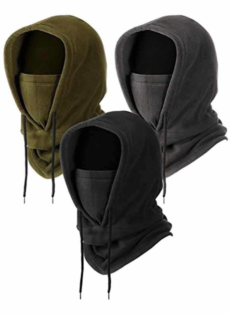 Y&D Thermal Cap Mask 3 Pcs Mens Warm Fleece Hat In Winter Outdoor Riding Skiing Sports Thickened Neck Wrap Balaclava Ski Tactical Heavyweight  - Image 1