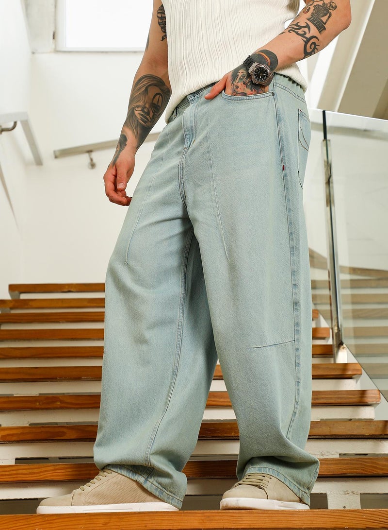 Campus Sutra Men's Light Blue Denim - Image 3