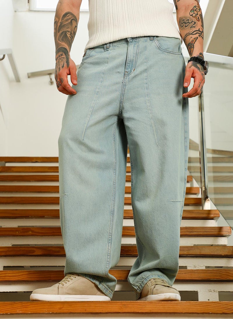 Campus Sutra Men's Light Blue Denim - Image 2