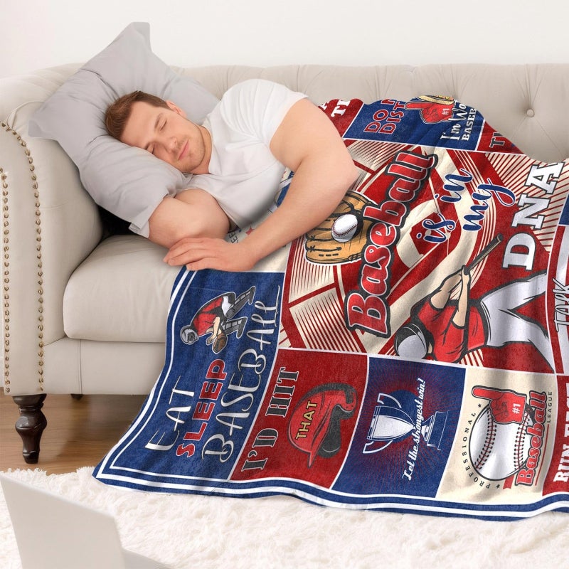 Sports Themed Suede Casual Blanket, Flannel Sports Blanket, Men's Fleece Blanket for Sofas, Beds, Home Decor 100x130cm - Image 3