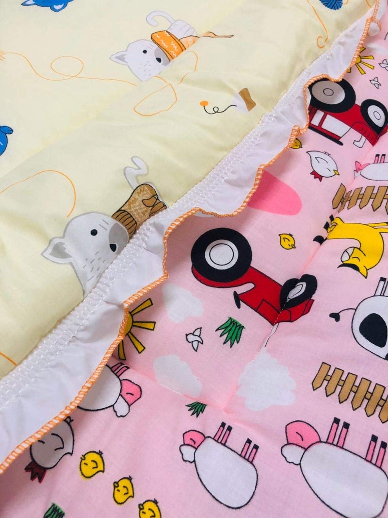 Fareto Newborn Baby Lacy Muslin Cotton Godari | Cradle Bed | Baby Bed (Multicolored)(0-1 Year)(Pack of 3) - Image 4