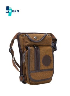 Men's Outdoor Sports Casual Chest Bag, Boys Large Capacity Canvas Waist Bag Crossbody Bag, European and American Style Retro Cycling Leg Bag Handbag For College Students and Teenagers