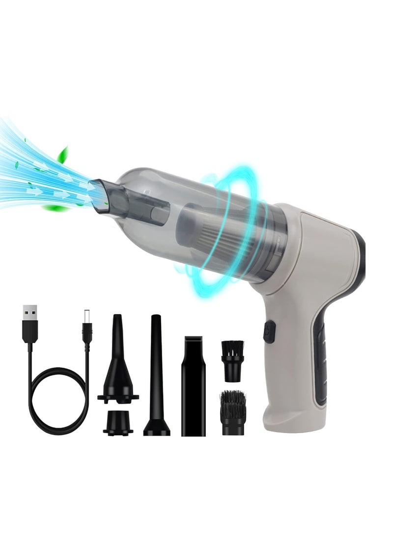 TodyJeyHo Compressed Air Duster, Keyboard Cleaner for Office, Electric Air Duster, 3-in-1 Mini Vacuum Cleaner Wireless Electric Computer Cleaner - Image 1