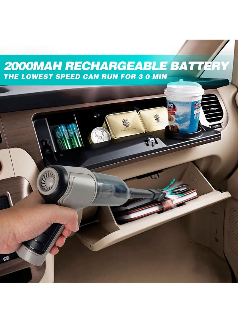 TodyJeyHo Compressed Air Duster, Keyboard Cleaner for Office, Electric Air Duster, 3-in-1 Mini Vacuum Cleaner Wireless Electric Computer Cleaner - Image 4