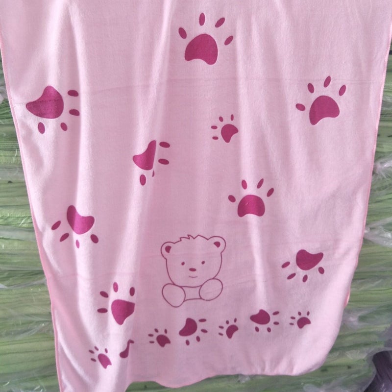 general Kids Microfiber Bath Towel, Cartoon Rabbit Print Beach Towel for Children Swimming and Shower - Image 1