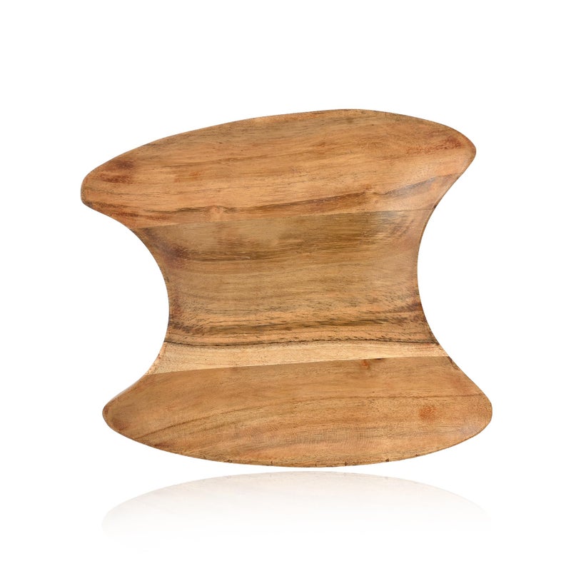 Natriel Premium Acacia Wood Serving Tray Wood Decorative Platter (Designer Cut) Natural Premium Finish for Hotel - Image 3