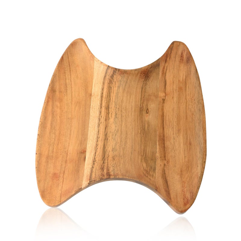 Natriel Premium Acacia Wood Serving Tray Wood Decorative Platter (Designer Cut) Natural Premium Finish for Hotel - Image 1